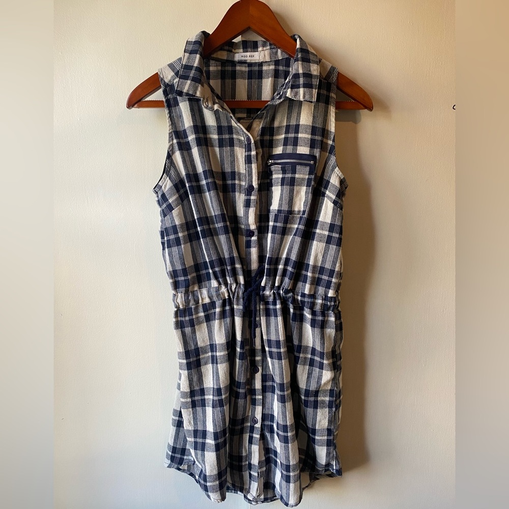 Super Cute Plaid Dress Ties Large Button Up With Collar Mod Ref